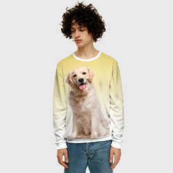 Свитшот мужской Лабрадор ретривер пес, цвет: 3D-белый — фото 2