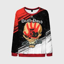 Свитшот мужской Five Finger Death Punch 7, цвет: 3D-красный