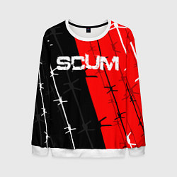 Свитшот мужской SCUM, цвет: 3D-белый