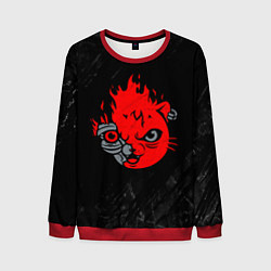 Свитшот мужской CYBERPUNK 2077 КОТ КИАНУ РИВЗ, цвет: 3D-красный