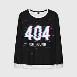 Свитшот мужской Глитч 404, цвет: 3D-белый