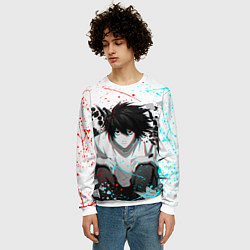 Свитшот мужской DEATH NOTE ТЕТРАДЬ СМЕРТИ, цвет: 3D-белый — фото 2