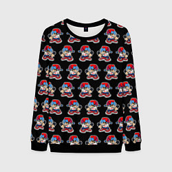 Свитшот мужской Friday Night Funkin, паттерн, цвет: 3D-черный