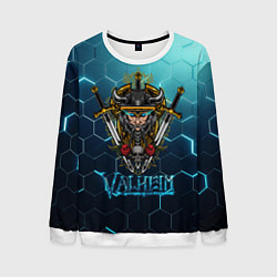 Свитшот мужской Valheim Neon Samurai, цвет: 3D-белый