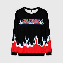 Свитшот мужской BLEACH FLAME БЛИЧ ПЛАМЯ, цвет: 3D-черный