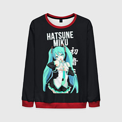 Свитшот мужской Hatsune Miku Хацунэ Мику, цвет: 3D-красный
