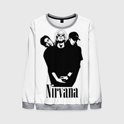 Свитшот мужской Nirvana Группа, цвет: 3D-меланж