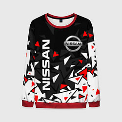 Свитшот мужской NISSAN НИССАН ОСКОЛКИ, цвет: 3D-красный
