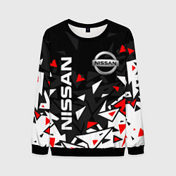 Свитшот мужской NISSAN НИССАН ОСКОЛКИ, цвет: 3D-черный
