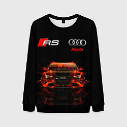 Свитшот мужской AUDI RS 5 FIRE АУДИ РС 5, цвет: 3D-черный