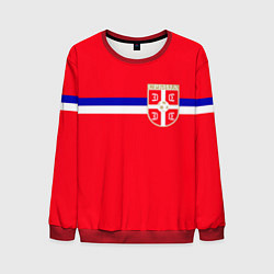 Свитшот мужской Сборная Сербии, цвет: 3D-красный