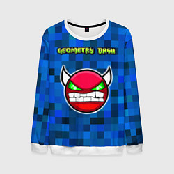 Свитшот мужской Geometry Dash, цвет: 3D-белый