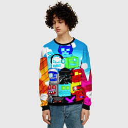 Свитшот мужской Geometry Dash, цвет: 3D-черный — фото 2