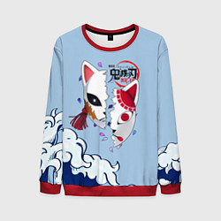 Свитшот мужской Маски из Клинок, рассекающий демонов, цвет: 3D-красный