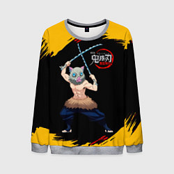 Свитшот мужской Иноске Хашибира Kimetsu no Yaiba, цвет: 3D-меланж