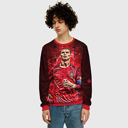 Свитшот мужской Cristiano Ronaldo Portugal, цвет: 3D-красный — фото 2