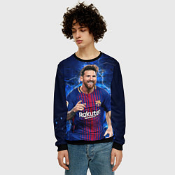 Свитшот мужской Лионель Месси Барселона 10, цвет: 3D-черный — фото 2