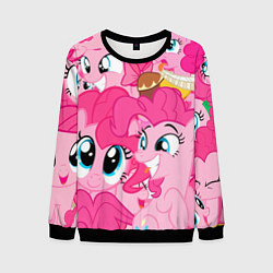 Свитшот мужской Pinkie Pie pattern, цвет: 3D-черный
