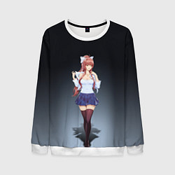 Свитшот мужской Doki Doki Literature Club Monika Z, цвет: 3D-белый