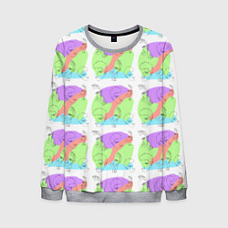 Свитшот мужской Лица, цвет: 3D-меланж