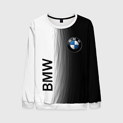 Свитшот мужской Black and White BMW, цвет: 3D-белый