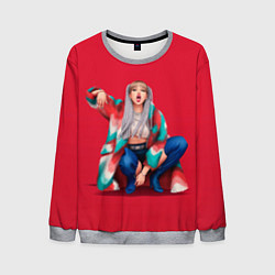 Свитшот мужской Kill the love Lisa, цвет: 3D-меланж