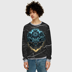 Свитшот мужской Owl king, цвет: 3D-меланж — фото 2