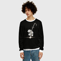 Свитшот мужской Nier - Sword and Flowers, цвет: 3D-белый — фото 2