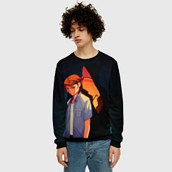 Свитшот мужской Анимационные Элли и Джоел, цвет: 3D-черный — фото 2