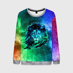 Свитшот мужской Космический лев, цвет: 3D-меланж