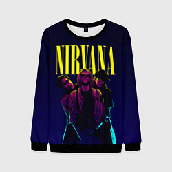 Свитшот мужской Nirvana Neon, цвет: 3D-черный