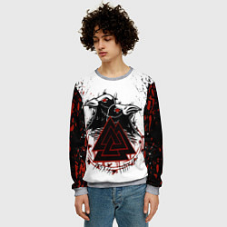 Свитшот мужской VALKNUT RUNES Z, цвет: 3D-меланж — фото 2