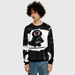 Свитшот мужской Ghost of Tsushim Призрак Цусимы Z, цвет: 3D-черный — фото 2