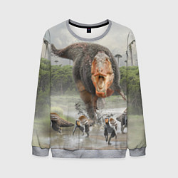 Свитшот мужской Т-Рекс Динозавр Dino Z, цвет: 3D-меланж