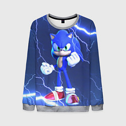 Свитшот мужской SONIC СОНИК СИНИЙ ЁЖ Z, цвет: 3D-меланж