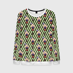 Мужской свитшот ICE SCREAM зеленый паттерн