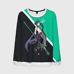 Свитшот мужской XIAO СЯО ГЕНШИН, цвет: 3D-белый