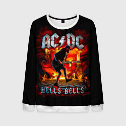 Свитшот мужской ACDC HELLS BELLS, цвет: 3D-белый