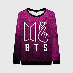 Свитшот мужской BTS БТС K-Heart Z, цвет: 3D-черный
