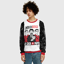 Свитшот мужской Палермо Професор Денвер Бумажный дом, цвет: 3D-красный — фото 2