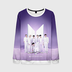 Свитшот мужской BTS Purple, цвет: 3D-белый
