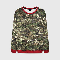 Свитшот мужской Именной камуфляж Миша, цвет: 3D-красный