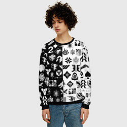 Свитшот мужской DESTINY LOGOBOMBING ЧЁРНО БЕЛОЕ, цвет: 3D-черный — фото 2