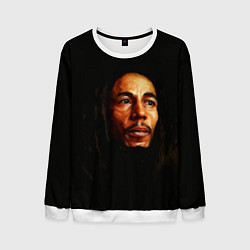 Свитшот мужской Bob Marley Art, цвет: 3D-белый