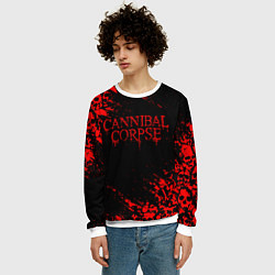 Свитшот мужской CANNIBAL CORPSE КРАСНЫЕ ЧЕРЕПА, цвет: 3D-белый — фото 2