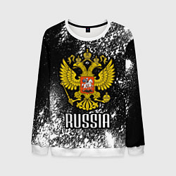 Свитшот мужской Russia, цвет: 3D-белый