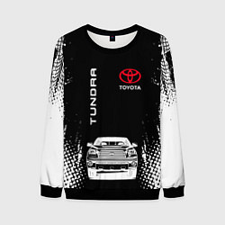 Свитшот мужской Toyota Tundra Следы шин, цвет: 3D-черный