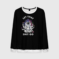 Свитшот мужской Космонавт на чиле, цвет: 3D-белый