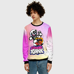 Свитшот мужской Skid and Pump Friday Night Funkin, цвет: 3D-черный — фото 2