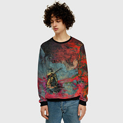 Свитшот мужской Sekiro Самурай против дракона, цвет: 3D-черный — фото 2